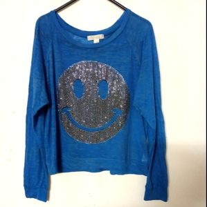 🔥Forever 21 studded crop top blouse shirt Sz M